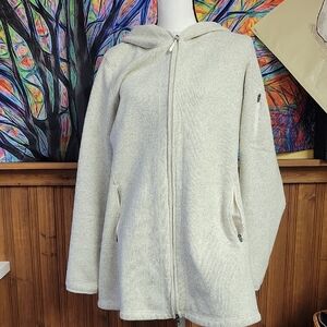 L.L. Bean Cream Knit Sweateran Woman Xl Reg